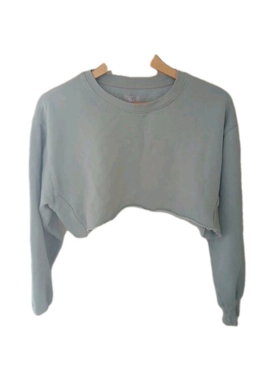 Aritzia Tops - Aritzia Tna Cozy AF Fleece Cropped Raw Hem Sweatshirt